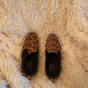 Vans leopard print ultra Cush slip ons size 12